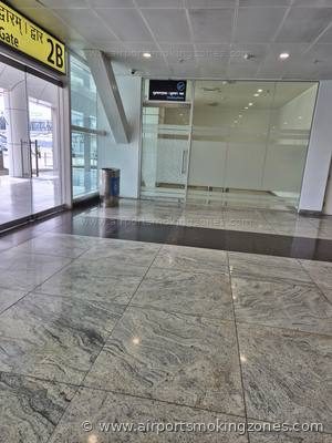 Smoking area at Dehradun (DED) airport — There is a smoking lounge at DED (Jolly-Grant Airport, Dehradun), beside gate 2B at ground floor.