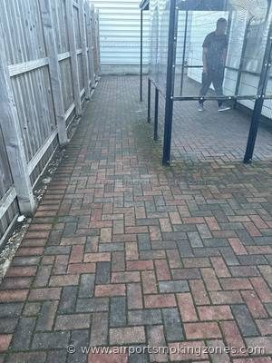 Smoking area at MME airport — Smoking area after security