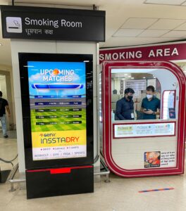Smoking Zone at Terminal 2 Departure at Delhi Airport